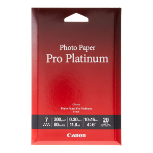 PT-101 4" x 6" Photo Paper Pro Platinum (20 sheets/pkg) – Papers | Canon
