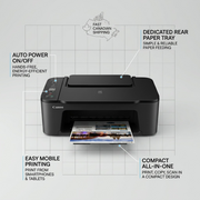 Canon PIXMA TS3720 Wireless All-in-One Inkjet Printer – Black