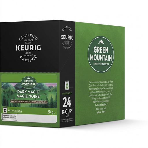 COFFEE-K CUP GREEN MOUNTAIN DARK MAGIC, DARK ROAST 24/BX – K-Cups | Keurig Canada Inc.