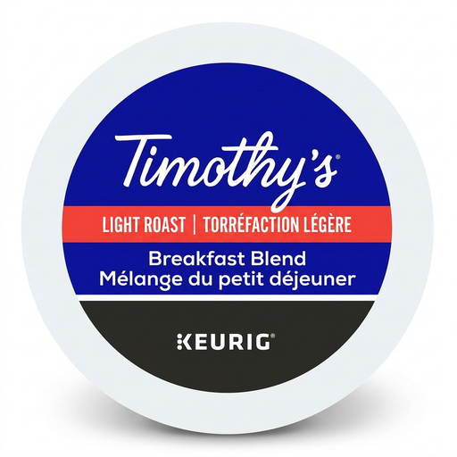 COFFEE-TIMOTHY'S BREAKFAST 70.8G LIGHT ROAST 24/BX – K-Cups | Keurig Canada Inc.