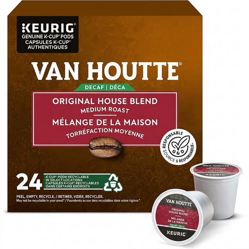 COFFEE-K CUP VAN HOUTTE ORIGINAL HOUSE DECAF 24/BX-34717 24/BX – K-Cups | Keurig Canada Inc.