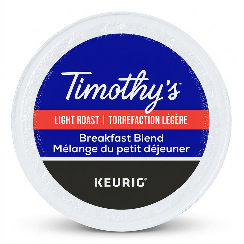 COFFEE-K CUP TIMOTHY'S BREAKFAST BLEND LIGHT ROAST-06771 24/BX – K-Cups | Keurig Canada Inc.