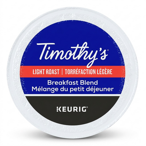 COFFEE-K CUP TIMOTHY'S BREAKFAST BLEND LIGHT ROAST-06771 24/BX – K-Cups | Keurig Canada Inc.