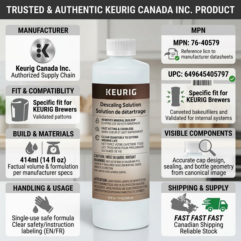 DESCALING SOLUTION-KEURIG 414ML. 1/EA – Accessories | Keurig Canada Inc.