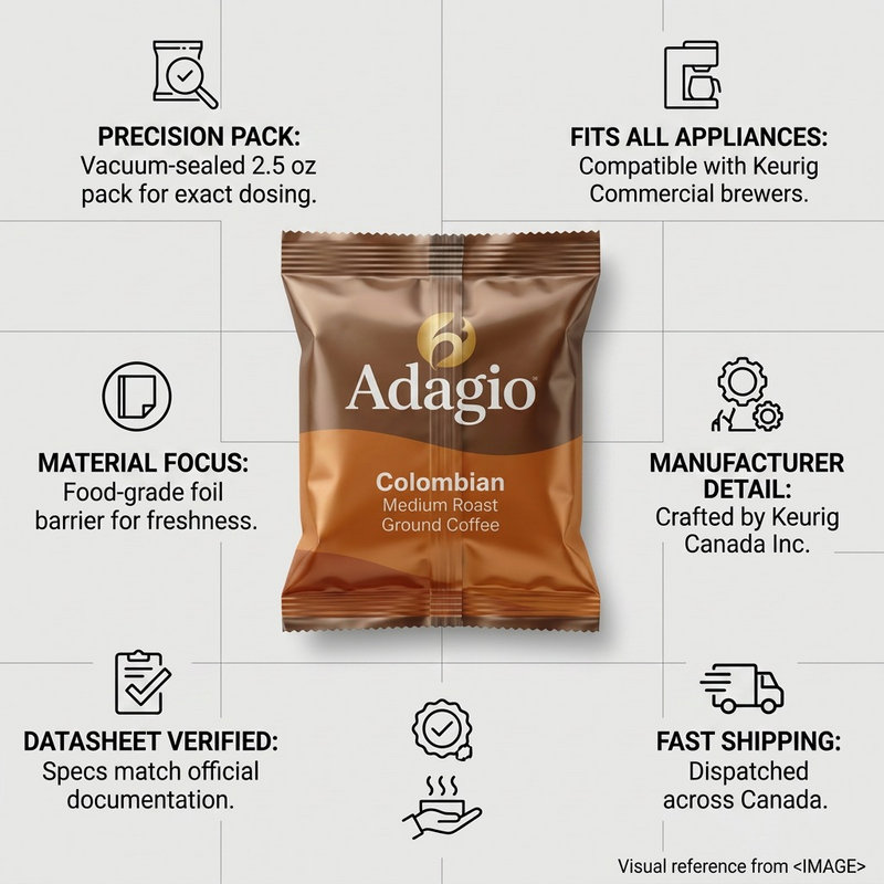 Adagio Coffee Ground - Adag Colomb Med Grd 2.5Oz – Ground | Keurig Canada Inc.