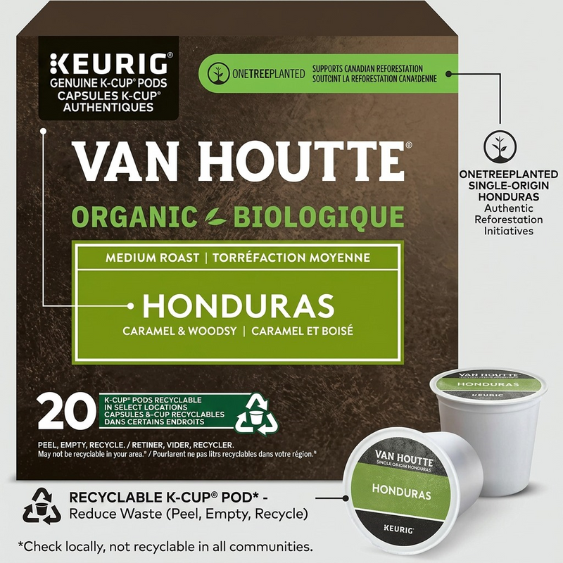 COFFEE-K CUP VAN HOUTTE HONDURAS EXTRA BOLD MEDIUM ROAST 20/BX – K-Cups | Keurig Canada Inc.