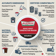 COFFEE-K CUP KRISPY KREME LIGHT MEDIUM HOUSE ROAST, 30/BX 30/BX – K-Cups | Keurig Canada Inc.