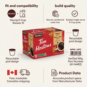 Tim Hortons Coffee Single Serve - Thtn Kc Maple Natural 12Ct Bil – K-Cups | Keurig Canada Inc.