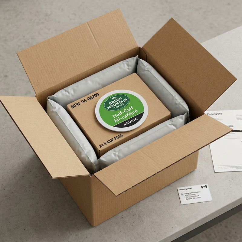 COFFEE-K CUP GREEN MOUNTAIN HALF-CAFF MEDIUM ROAST 24/BX – K-Cups | Keurig Canada Inc.