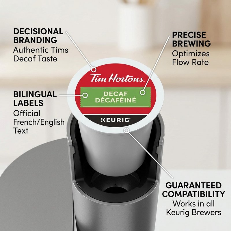 COFFEE-K CUP TIM HORTONS DECAF-11308 24/BX – K-Cups | Keurig Canada Inc.