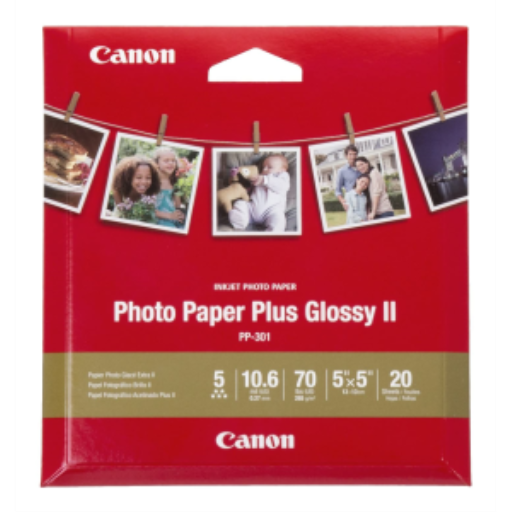 PP-301 5" x 5" Photo Paper Plus Glossy (20 sheets/pkg) – Papers | Canon