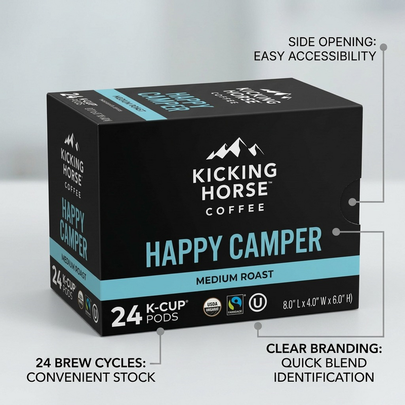 Kicking Horse Coffee Single Serve - Khrs Kc Happy Camper Fto Bil 24Ct – K-Cups | Keurig Canada Inc.