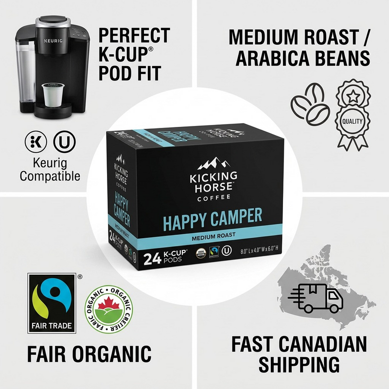 Kicking Horse Coffee Single Serve - Khrs Kc Happy Camper Fto Bil 24Ct – K-Cups | Keurig Canada Inc.