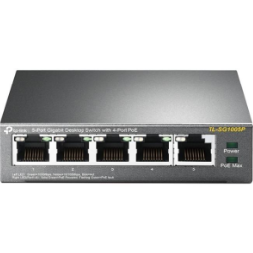 TP-Link TL-SG1005P V1 JetStream? 5-Port Gigabit Desktop Switch with 4-Port PoE – PoE (Power Over Ethernet) Switch | TP-Link