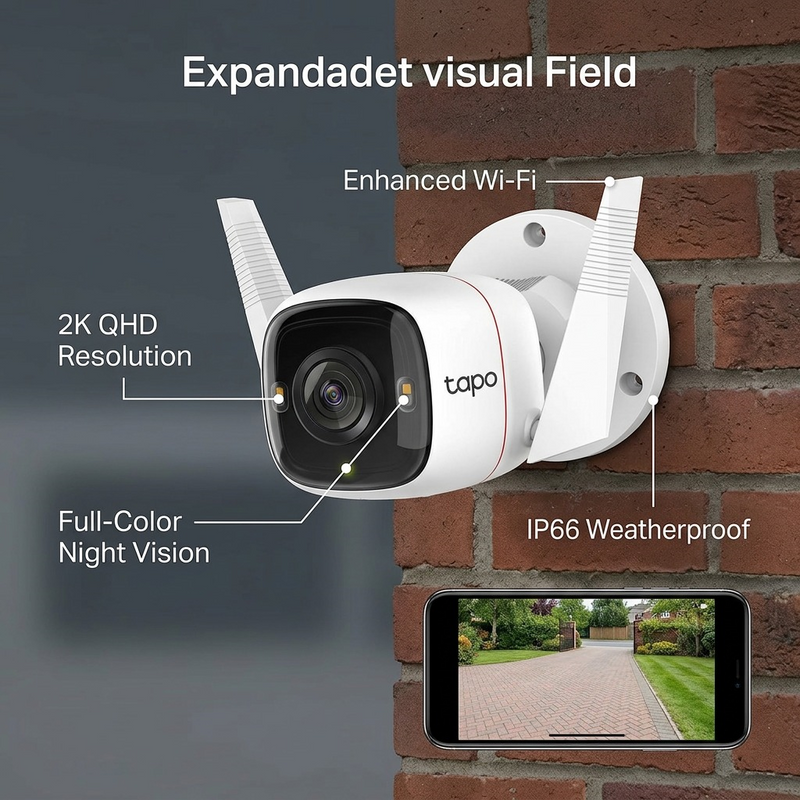 Outdoor Security Wi-Fi Camera – Smart Home Electronics | TP-Link