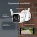 Tapo C320WS security camera features: 2K resolution, full-color night vision, IP66 waterproof and outdoor mounting visual.