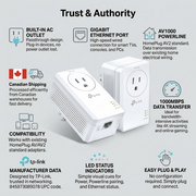 AV1000 Gigabit Passthrough Powerline Starter Kit – Powerline Ethernet Adapter | TP-Link
