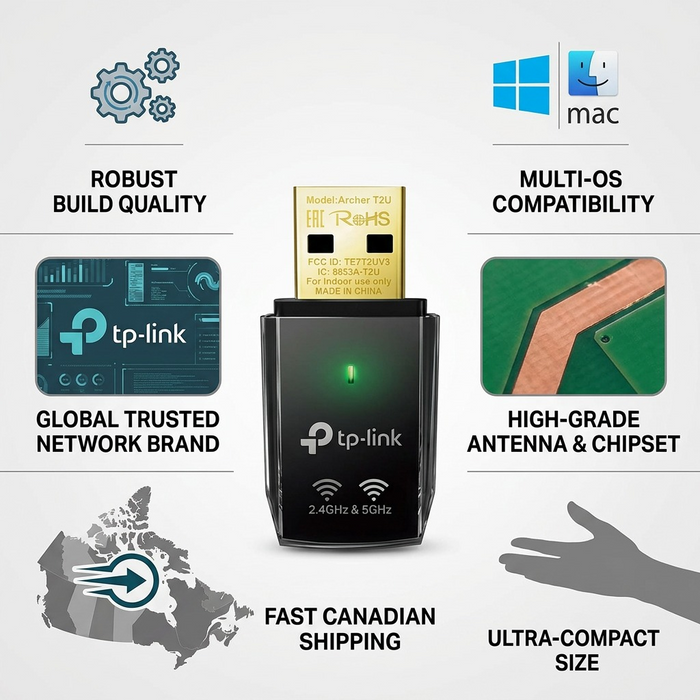 AC600 Dual Band Wireless USB Adapter – 802.11ac | TP-Link