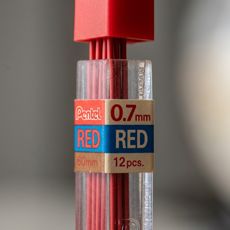 Refill Lead Red (0.7mm) Medium, 12 Leads per Tube – Colour Lead Refills | Pentel Stationery of Canada Ltd.