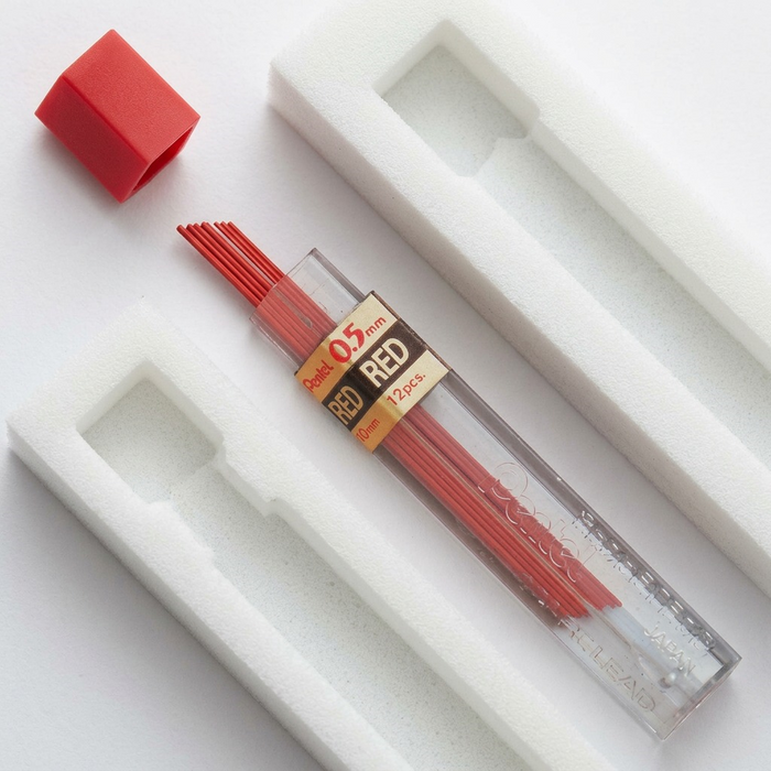 Refill Lead Red (0.5mm) Fine, 12 Leads per Tube – Colour Lead Refills | Pentel Stationery of Canada Ltd.