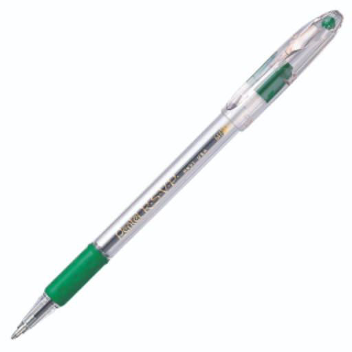 R.S.V.P. Ballpoint Pen, (1.0mm), Green Ink – Ballpoint Pen | Pentel Stationery of Canada Ltd.