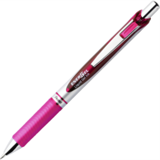 EnerGel Retractable Gel Roller, (0.7mm) Metal Tip, Pink Ink – Gel Roller Pen | Pentel Stationery of Canada Ltd.