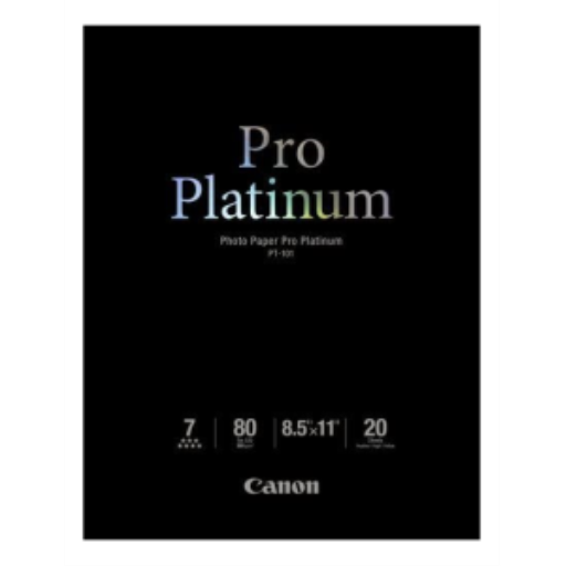 Canon PT-101 Photo Paper Pro Platinum – 8.5" x 11", 20 Sheets