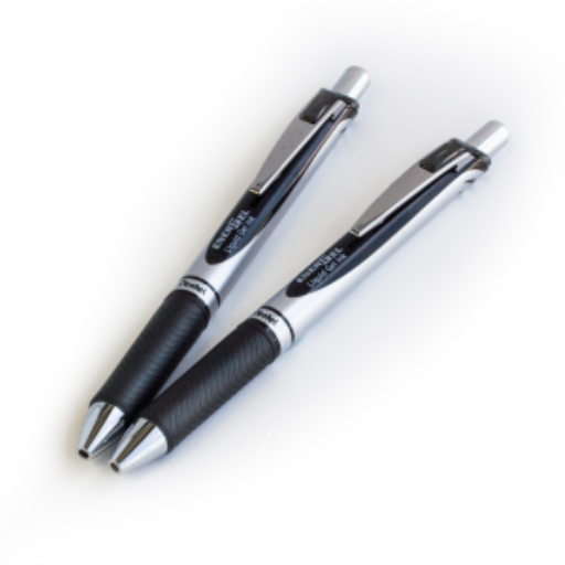 EnerGel Retractable Gel Roller, (0.7mm) Metal Tip, Black Ink, 2PC Pack – Gel Roller Pen | Pentel Stationery of Canada Ltd.