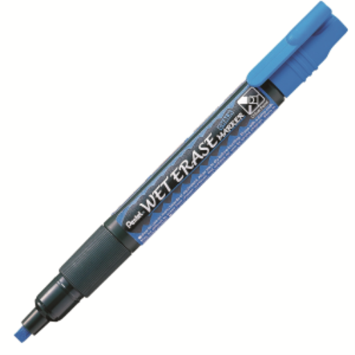 Pentel Arts Wet Erase Chalk Marker, Small Chisel Tip, Blue Ink – Wet Erase Marker | Pentel Stationery of Canada Ltd.