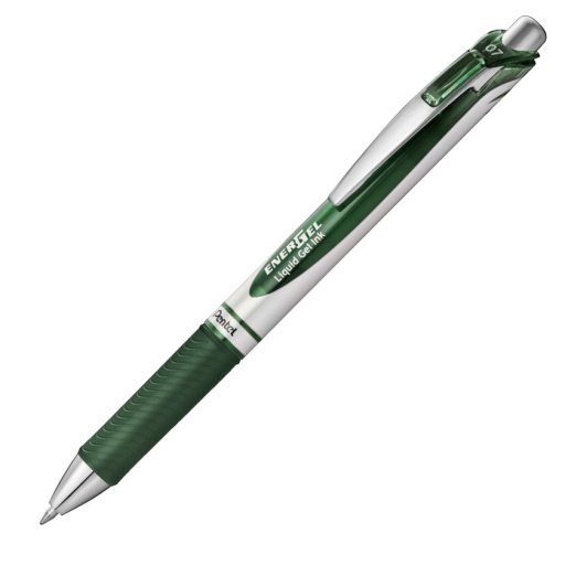 EnerGel Retractable Gel Roller, (0.7mm) Metal Tip, Forest Green Ink – Gel Roller Pen | Pentel Stationery of Canada Ltd.