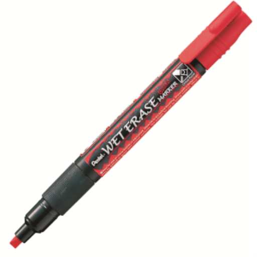 Pentel Arts Wet Erase Chalk Marker, Small Chisel Tip, Red Ink – Wet Erase Marker | Pentel Stationery of Canada Ltd.