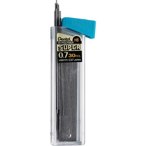 Super Hi-Polymer Lead Refill (0.7mm), HB, 30 Leads per Tube – Default | Pentel Stationery of Canada Ltd.
