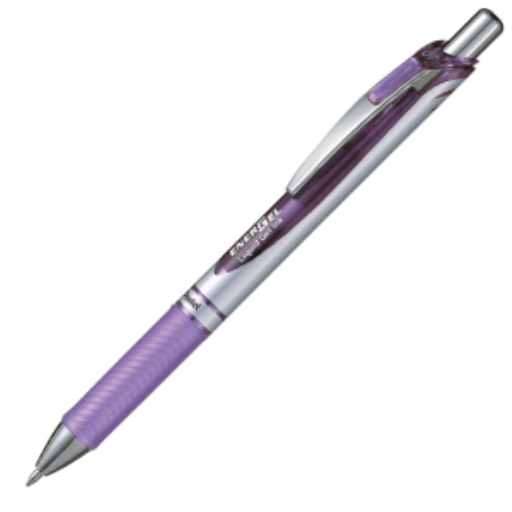 EnerGel Retractable Gel Roller, (0.7mm) Metal Tip, Lilac Ink – Gel Roller Pen | Pentel Stationery of Canada Ltd.
