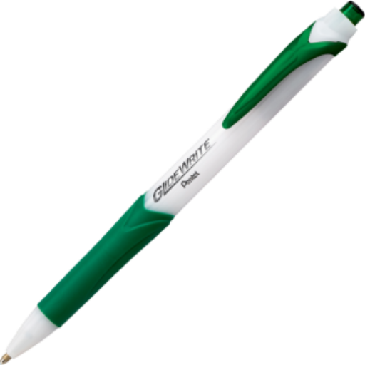 GlideWrite Ballpoint Pen with TechnIFlo Ink, (1.0mm) Bold Point, Green Ink – Ballpoint Pen | Pentel Stationery of Canada Ltd.