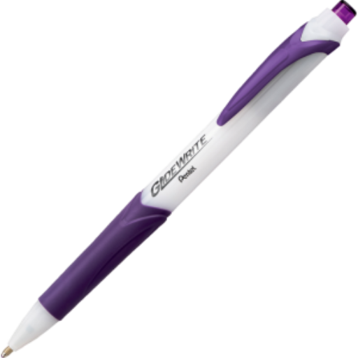 GlideWrite Ballpoint Pen with TechnIFlo Ink, (1.0mm) Bold Point, Violet Ink – Ballpoint Pen | Pentel Stationery of Canada Ltd.