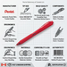Wow! Retractable Ballpoint Pen, (1.0mm) Medium Tip, Red Ink – Ballpoint Pen | Pentel Stationery of Canada Ltd.