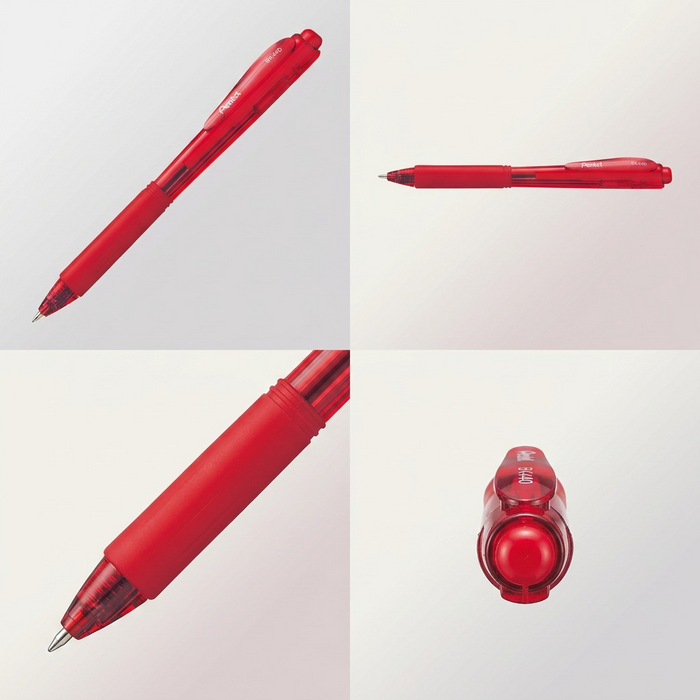 Wow! Retractable Ballpoint Pen, (1.0mm) Medium Tip, Red Ink – Ballpoint Pen | Pentel Stationery of Canada Ltd.
