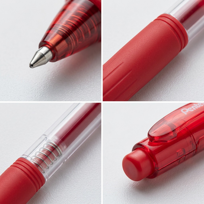 Wow! Retractable Ballpoint Pen, (1.0mm) Medium Tip, Red Ink – Ballpoint Pen | Pentel Stationery of Canada Ltd.