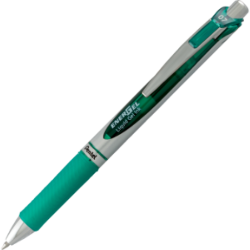 EnerGel Retractable Gel Roller, (0.7mm) Metal Tip, Green Ink – Gel Roller Pen | Pentel Stationery of Canada Ltd.