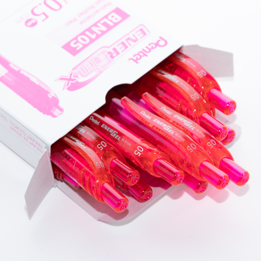 EnerGel-X Retractable Gel Roller, (0.5mm) Needle Tip, Pink Ink – Gel Roller Pen | Pentel Stationery of Canada Ltd.