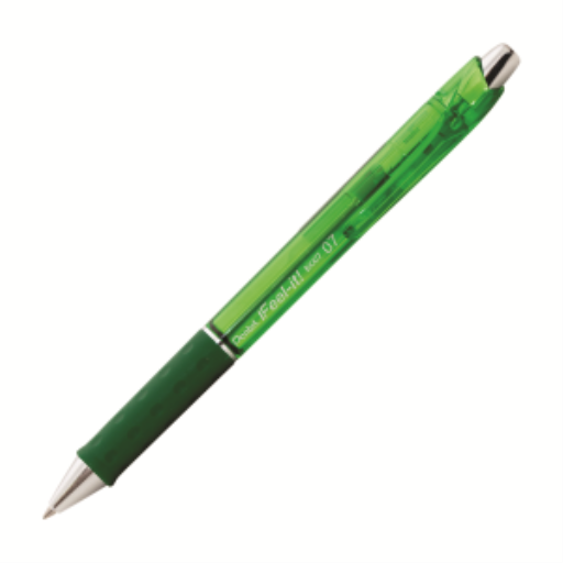 Feel-It! Retractable Ballpoint Pen, (0.7mm), Green Ink – Ballpoint Pen | Pentel Stationery of Canada Ltd.