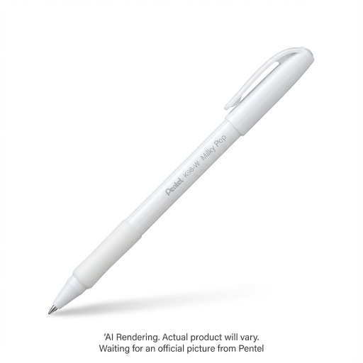 Milky Pop Pastel Gel Pen, (0.8mm), White Ink – Gel Roller Pen | Pentel Stationery of Canada Ltd.