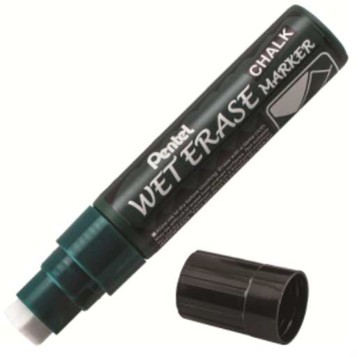 Pentel Arts Wet Erase Chalk Marker, Jumbo Chisel Tip, Black Ink – Wet Erase Marker | Pentel Stationery of Canada Ltd.