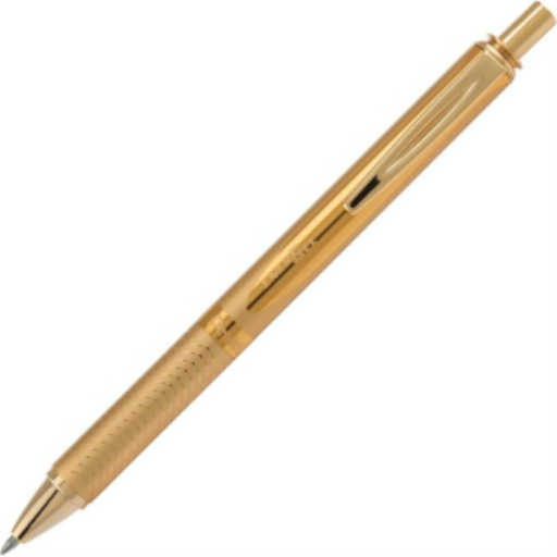 EnerGel Alloy Retractable Premium Liquid Gel Pen, (0.7mm) Metal Tip, Gold Barrel, Black Ink – Gel Roller Pen | Pentel Stationery of Canada Ltd.