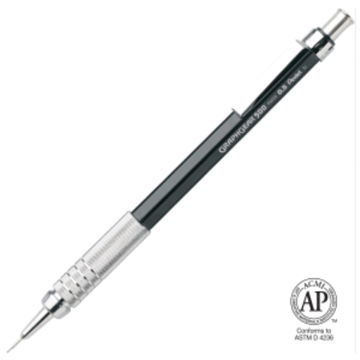 GraphGear 500 Mechanical Drafting Pencil (0.5mm), Black Barrel – Mechanical Pencil | Pentel Stationery of Canada Ltd.