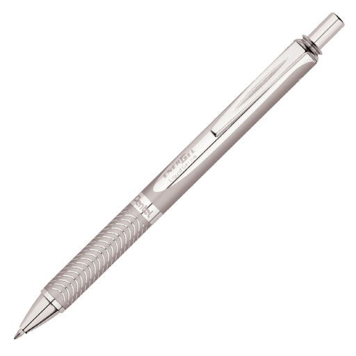 EnerGel Alloy Retractable Liquid Gel Pen, (0.7mm) Metal Tip, Silver Barrel, Black Ink – Gel Roller Pen | Pentel Stationery of Canada Ltd.