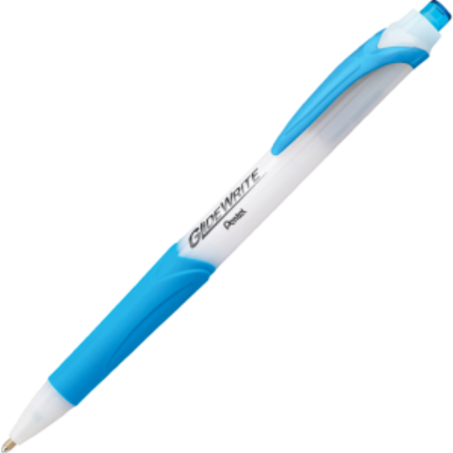 GlideWrite Ballpoint Pen with TechnIFlo Ink, (1.0mm) Bold Point, Sky Blue Ink – Ballpoint Pen | Pentel Stationery of Canada Ltd.