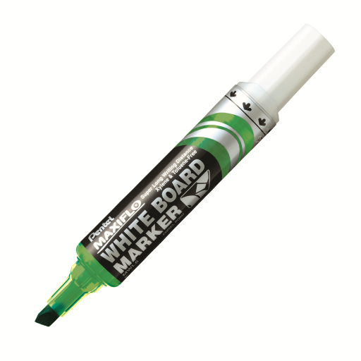 Maxiflo White Board Marker, Chisel Point (2.0/5.7mm) Green Ink – Whiteboard Marker and Refills | Pentel Stationery of Canada Ltd.