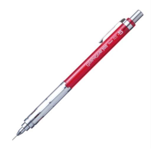 GraphGear 300 Mechancial Drafting Pencil (0.5mm), Red Accents – Mechanical Pencil | Pentel Stationery of Canada Ltd.