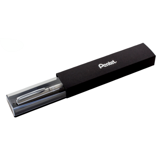 Sterling (0.7mm) Silver Barrel, Black Ink, 1PC with Gift Case – Gel Roller Pen | Pentel Stationery of Canada Ltd.